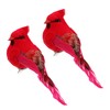 FUNOMOCYA Vibrant Red Birds Christmas Decor Artificial Bird Figurines Home