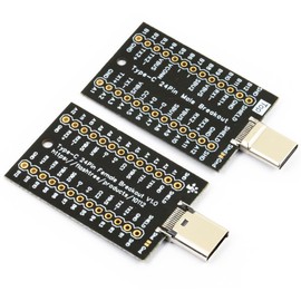 naughtystarts USB Type-C Breakout Board Male and Female Plug 24 Pin Full Pins Output Gold Plated PCB USB C Port Replacement (1pcs Male Plug + 1pcs Female Plug)
