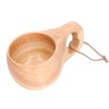 200ml Single Hole Wooden Cup with Hanging Buckle Milk Coffee