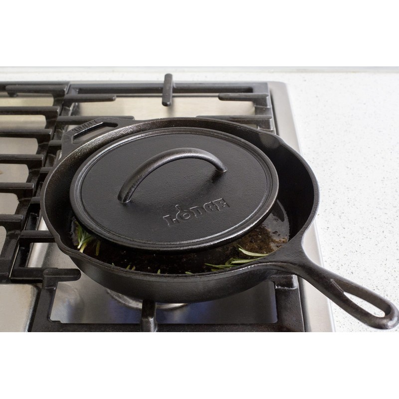 Lodge Pre-Seasoned Round Cast Iron Press - Cast Iron Griddle