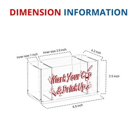 KOTEMON Cup Holder with Marker Slot - Mark Your Cup and Drink Up Party Cup Holder Dispenser Compatible with Solo Cup, Countertop Cup Organizer for Party Decoration Kitchen Housewarming, Clear Acrylic