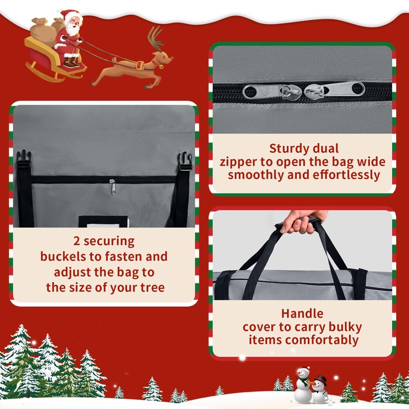 Hafuvool Christmas Tree Storage Bag Heavy Duty 600D Oxford Christmas
