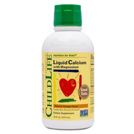 ChildLife Essentials Liquid Calcium Supplement for Kids - Baby & Toddler Calcium with Magnesium, Zinc, and Vitamin D 3 - Orange Flavor, 16 fl oz (1 Pa
