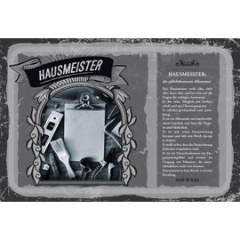 Ontrada Wooden Sign 12 x 18 cm Hausmeister weiß sieht alles