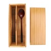Wooden Cutlery Box with Lid, Silverware Utensil Holder Japanese Spoon