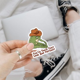 3Pcs You've Yee'd Your Last Haw Partner Sticker Funny Cowboy Frog Meme Wild West Decals You Just Yee'd Your Last Haw Stickers Yee Yee Sticker Decal for Laptop Bottle Phone Car Hard Hat 3"x3"