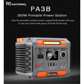 PH2 Electronic 300W Portable Power Station 78000mAh /3.7V / 288Wh (Solar Panel Optional) - 300W Portable Power Station