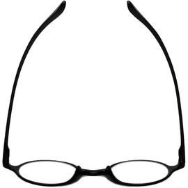 Calabria 721 Flexie Round Reading Glasses +1.75 Ebony Men/Women Bendable Flexible Single Power Readers Durable TR90 Frame