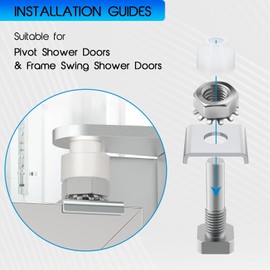 Shower Door Pivot Lnstallation Kit Set with Pin and Bushing for Shower Door Pivot Repair Replacement（2 - Piece）