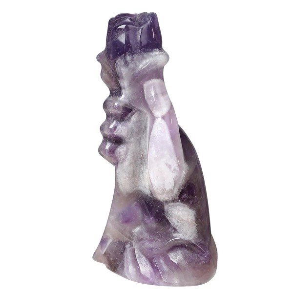 KYEYGWO Hand Holding Amethyst Rose Crystal Figurine Decor for Desktop
