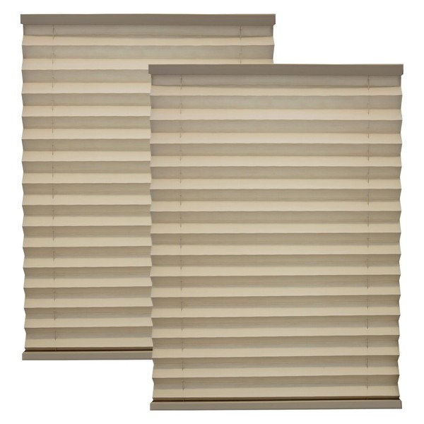 RecPro RV Blinds Pleated Shades 2 Pack | Cappuccino |