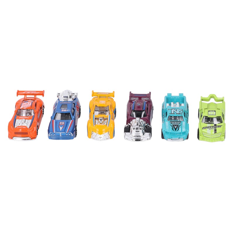 6pcs 1:64 Scale Alloy Racing Cars Set High Simulation Collectible