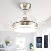 STERREN 30" Retractable Ceiling Fans with Lights, Dimmable LED Ceiling