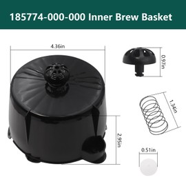 185774-000-000 Inner Brew Basket(2 Pcs) Fits for Mr. Coffee Replaces 112435-000-000