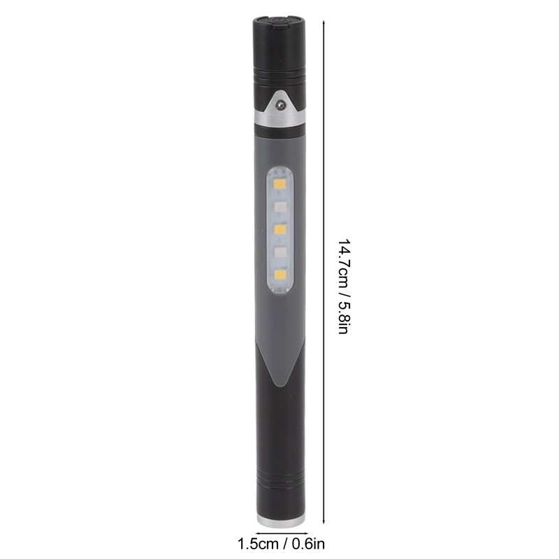 Pen Flashlight USB Charge 3 Light Sources LED Chip Clip