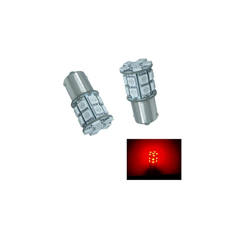 PA LED 2PCS 20SMD 1156 BAU15S Red Auto LED Bulb