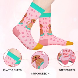 Dog Lovers Socks Gifts, Novelty Socks I CAN'T GET UP, Fluffy Socks, Soft Funny Animal Socks for Mothers Day, Valentines, Easter, Christmas Birthday Gift