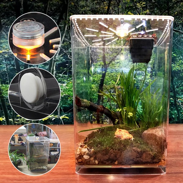 Large Acrylic Reptile Terrarium Gecko Lizard Spider Vivarium Enclosure Tank