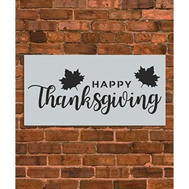 Happy Thanksgiving Decoration Stencil Template - Reusable Stencil - INNOVO Stencils (5.75" x 6")