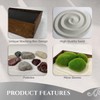 Wooden Stackable Zen Garden | White Sand with Rake &