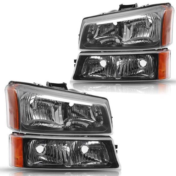 APSVE Headlight Assembly For 2003 2004 2005 2006 Chevy Silverado