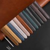 WOCCI 17mm Vintage Leather Watch Strap with Gold Buckle, Replacement