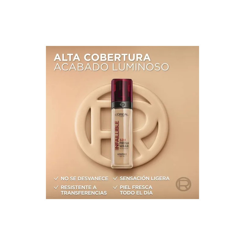Base Maquillaje Líquida Alta Cobertura Larga Duración Infallible 32h Freshwear