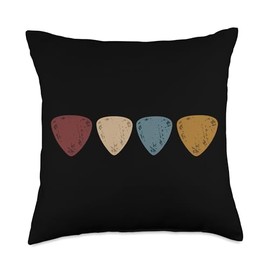 Rustic Guitar Picks Minimalist Music Vintage Music Lover Art Throw Pillow