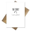 I'm Sorry Greetings Card - I wish I could undo