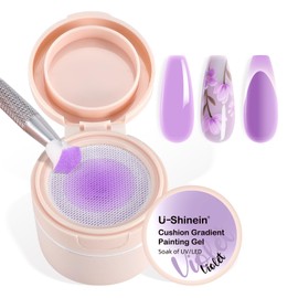 U-Shinein Cushion Gradient Painting Gel, Ombre Nails Aura Nails Full Coverage Precise Control of Each StrokeLong Lasting French Manicure Soak Off UV LED DIY Nail Art (03)