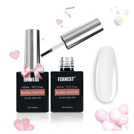 FZANEST Hema Free Builder Nail Gel, Clear Hard Builder Gel for Nail Apex and
