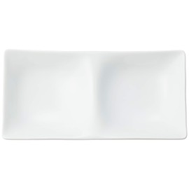 Tableware East Buffet Plate, 2-Piece Plate, 6.5 Inch (16.5 cm), White Divider