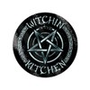 Witchin in The Kitchen Circular Black Glass Chopping Board