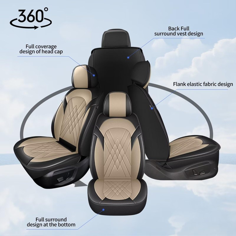 YORKNEIC 2 Front Seats Car Seat Covers for Mazda CX5