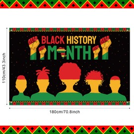 Black History Month Decorations Backdrop Banner Classroom Bulletin Board Decorations Wall Juneteenth Hanging Poster African American Black History Month Supplies for Home Party Classroom School
