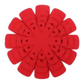 Classicseali 8PCS Felt Pot and Pan Protectors,Pot Dividers for Stacking,Creative Flower-Shaped,4 Different Sizes, Pots Separators Protectors for Protecting Your Cookware, Red