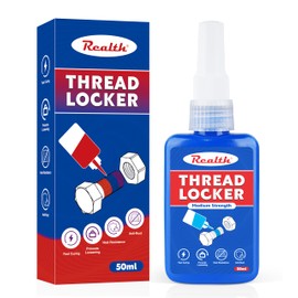 Realth Thread Lock Blue 50ml | Medium Strength Threadlock | Removable Threadlocker | Lock & Seal Nuts Bolts Metals - Against Losening and Leakage