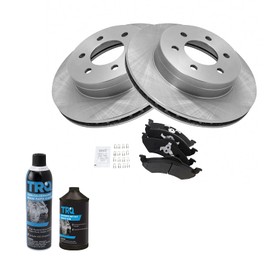TRQ Front Brake Pad & Rotor Kit Brake Chemical Kit Brake Pads Brake Rotor Semi-Metallic Compatible with 2000-2002 Dodge Dakota Durango