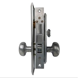 Maxtech (Like Marks 114A/26D) Satin Chrome 26D Left Hand Heavy Duty Mortise Entry Lockset, Screwless Knobs Thru Bolted Lock Set