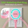 GEARit 360 Rotating Flat Plug Extension Cord with 3 Outlets