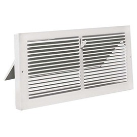 Imperial RG0113 10 x 8-Inch Steel Painted Baseboard Register, White