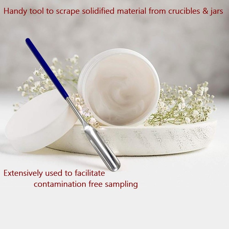 A2Z-VL004 Stainless Steel Micro Lab Scoop Half Rounded Spoon Spatula