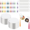 180 Pcs Sublimation Keychain Blanks Bulk Metal Sublimation Keychain Blanks