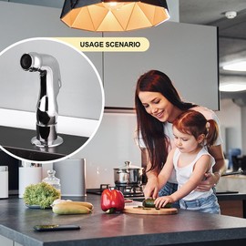 Kitchen Sink Sprayer Replacement Compatible with Moen 140028 136103C 179108 Kitchen Sprayer Replacement, Side Sprayer Kitchen Hose Replacement, Universal Kitchen Sink Faucets Replacement Parts, Chrome