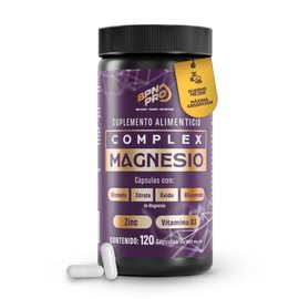 BPN PRO Magnesio Complex 120 Cpsulas  Citrato, xido, Gluconato de Magnesio, Zinc y Vitamina D3  Suplemento Natural para Relajacin, Sueo y Msculos...  