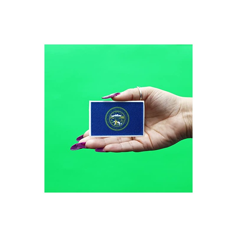 Nebraska Patch State Flag Embroidered Iron On