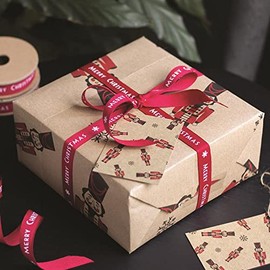 Luck and Luck 2 Nutcracker Sheets Wrapping Paper with Gift Tags Wrapping Paper Traditional Nutcracker Wrapping Paper Eco Friendly