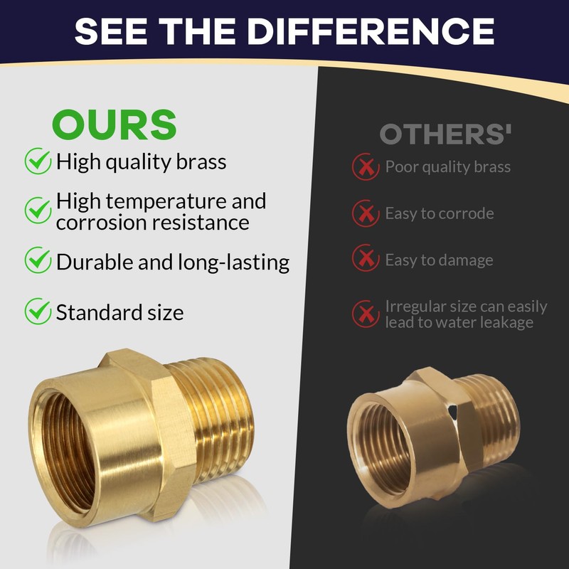 G 1/2 (BSP) Female Thread to US 1/2 NPT Male
