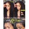 Sunber 4C Kinky Edges Water Wave Human Hair Wigs with