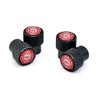 Fire Universal Valve Stem Caps - Black Chrome Knurling